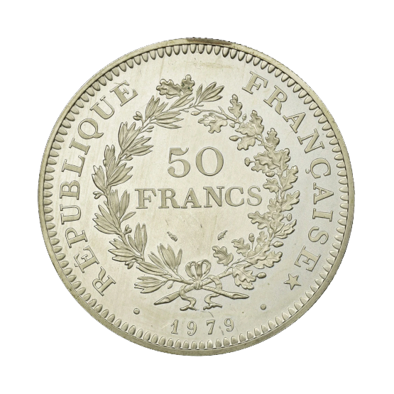 50 francs Hercule 1979 argent 900°/°° 